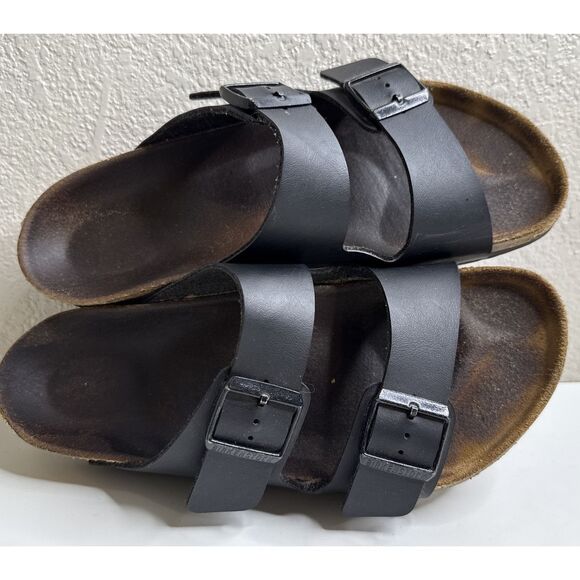 Birkenstock Arizona Leather Sandals Matte Black US Men's 9 Women's 11 EU 42 - Picture 12 of 15